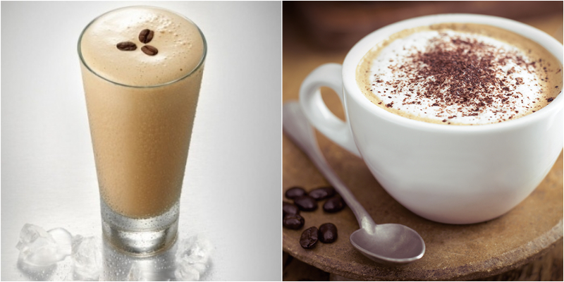 Những hạt cà phê nhỏ xinh hay bột ca cao trên lớp bọt sữa bồng bềnh sẽ tăng thêm hương vị cho ly cà phê
