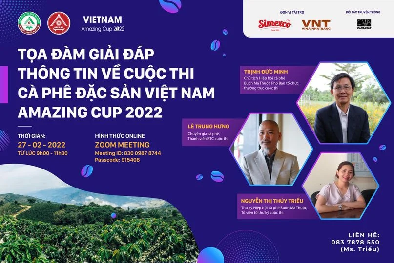 Tọa đàm giải đáp các thông tin về Cuộc thi "Cà phê đặc sản Việt Nam 2022" - VietNam Amazing Cup 2022