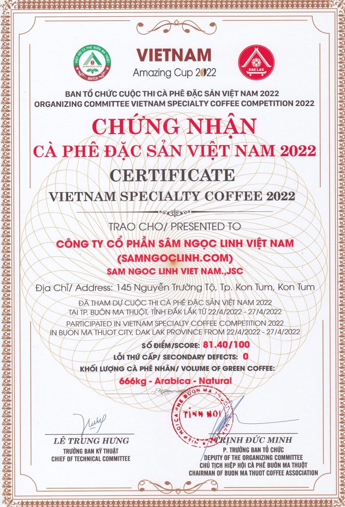 Cà phê sâm ngọc linh