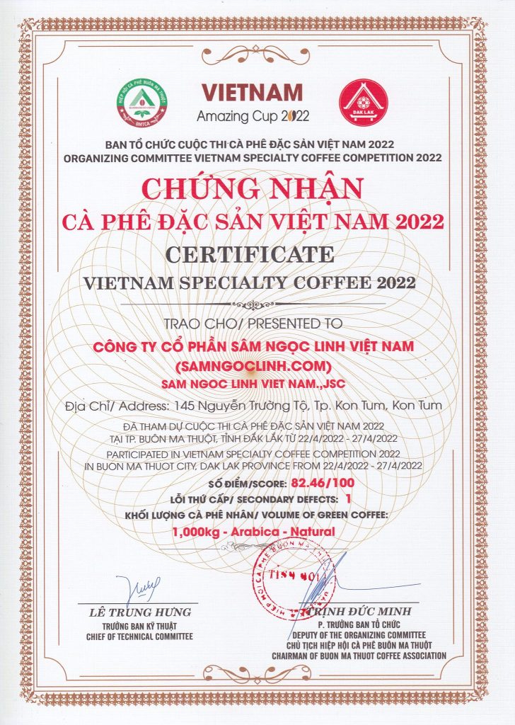 Cà phê sâm ngọc linh