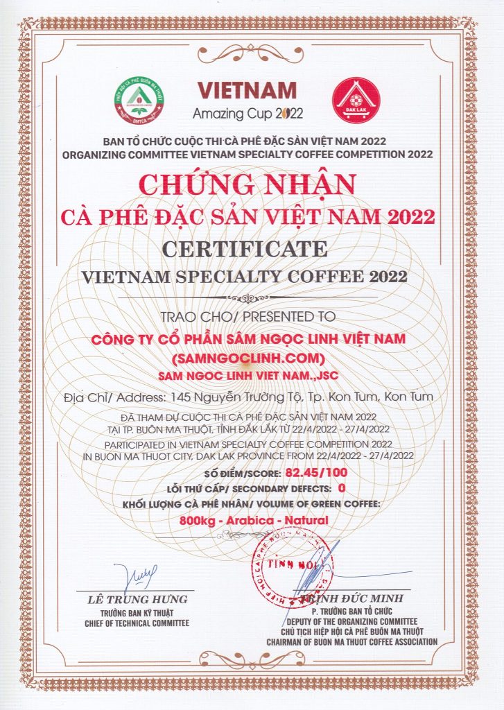 Cà phê sâm ngọc linh