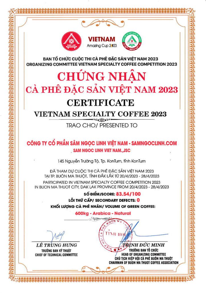 Cà phê sâm ngọc linh